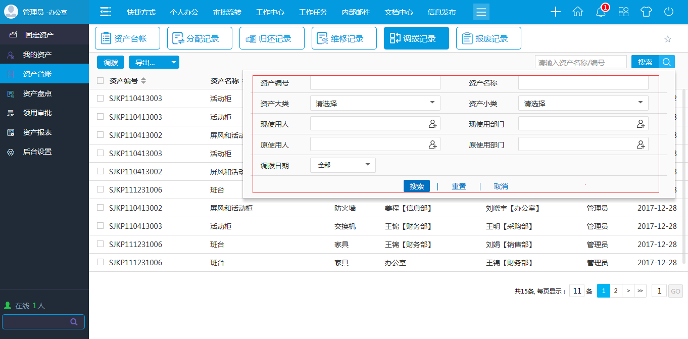 OA相關(guān)部門的應用（舉例）